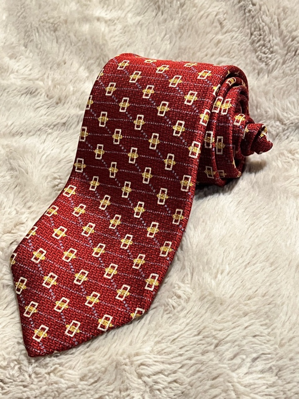 Robert Talbott Best of Clasd Classic Red Men's Patterned Silk Tie